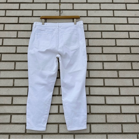 Talbots White High Waist Flawless Crop Jegging Jeans Size 14 Skinny Stretch - Picture 9 of 11